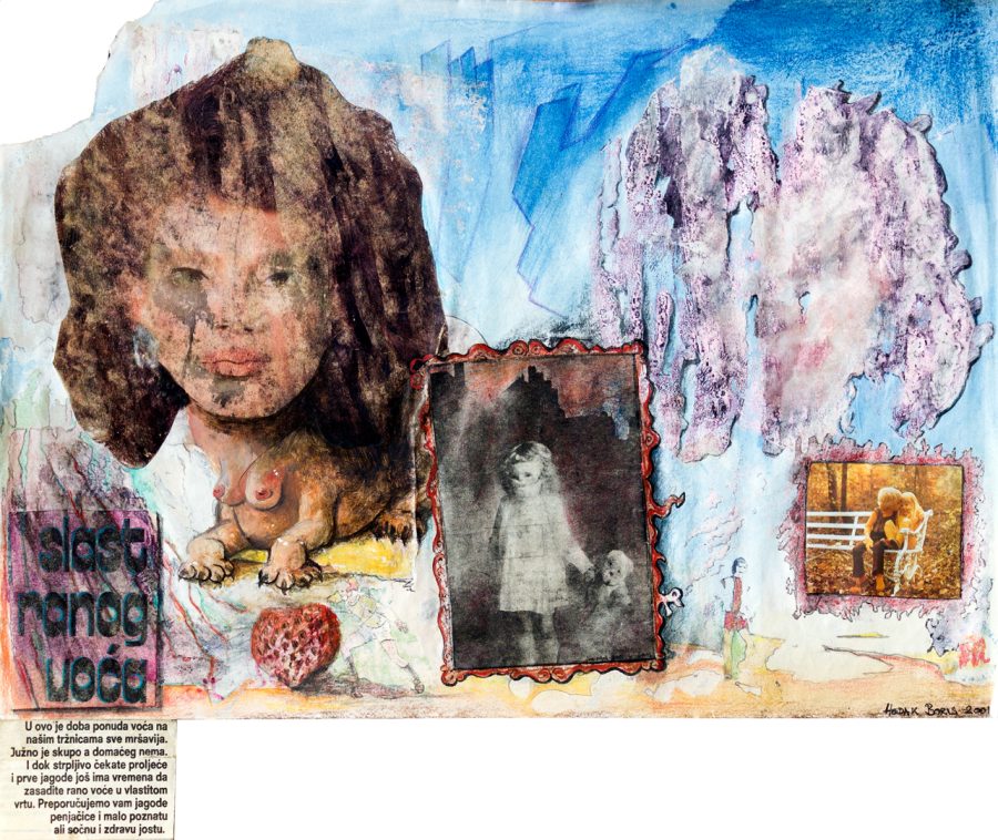 The recollection of the first secret childhood love with very protective presence of the Asiatic sphinx and hers blur apparition