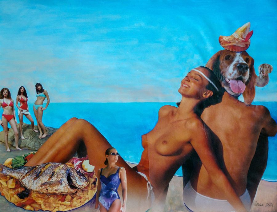 Surrealistic Beach – Lovers by the Sea