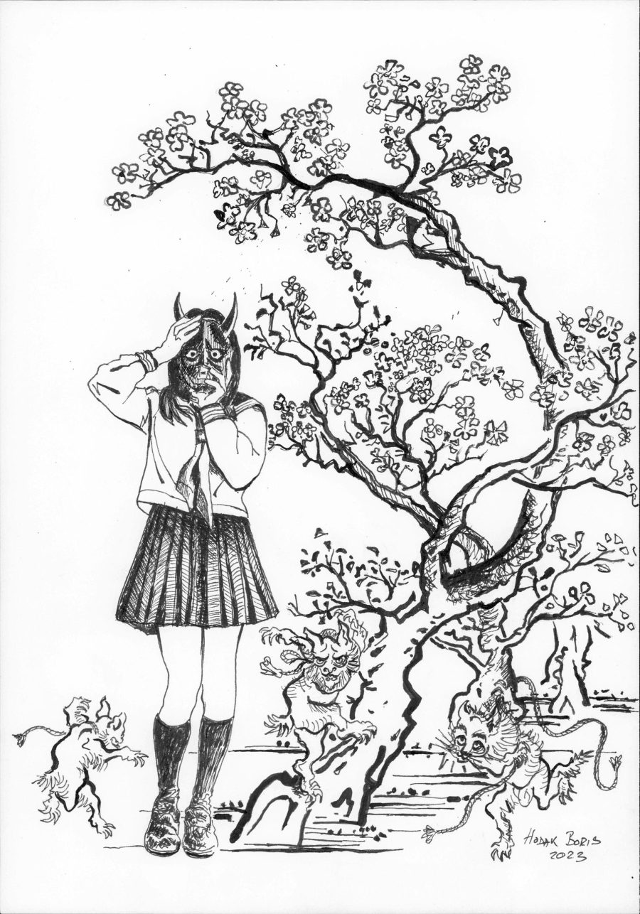 Hannya Sakura and Three Wild Cats (Jealousy)